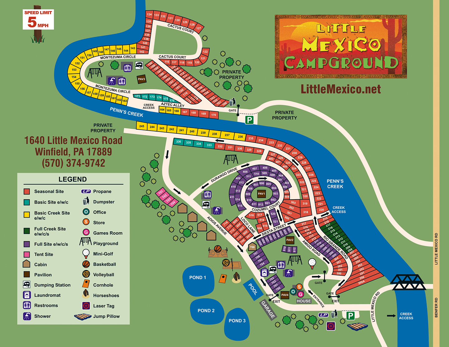 Little Mexico Site Map